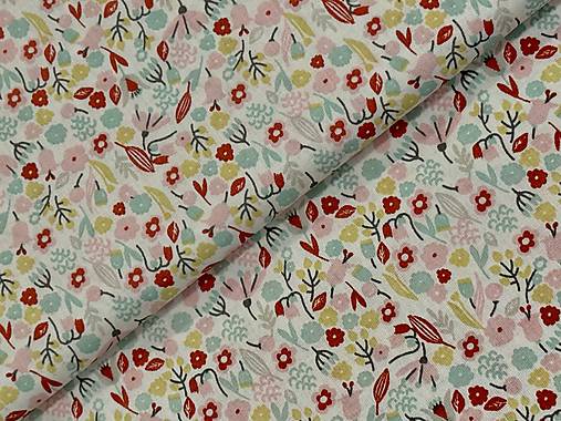 100% BAVLNA/ PASTELOVE KVETINKY