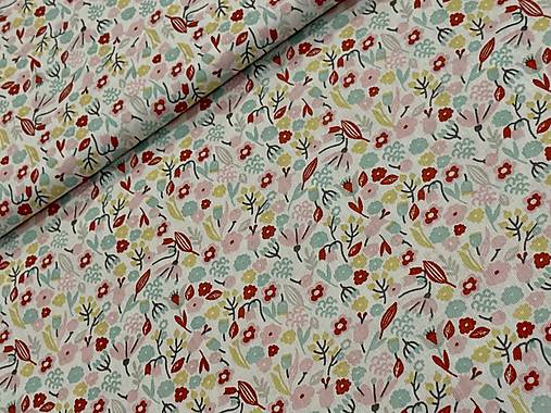 100% BAVLNA/ PASTELOVE KVETINKY