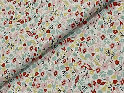 100% BAVLNA/ PASTELOVE KVETINKY