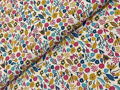 100% BAVLNA / FAREBNE KVETINKY