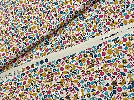 100% BAVLNA / FAREBNE KVETINKY