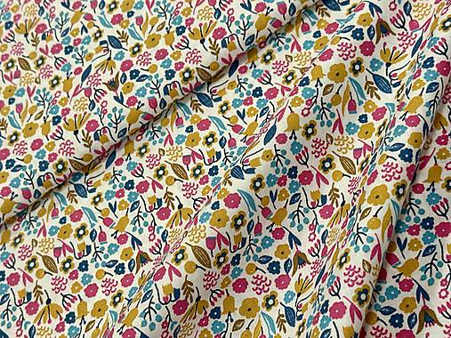 100% BAVLNA / FAREBNE KVETINKY