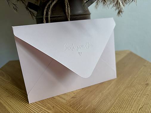 Matná obálka Pastel Pink s embosovaním