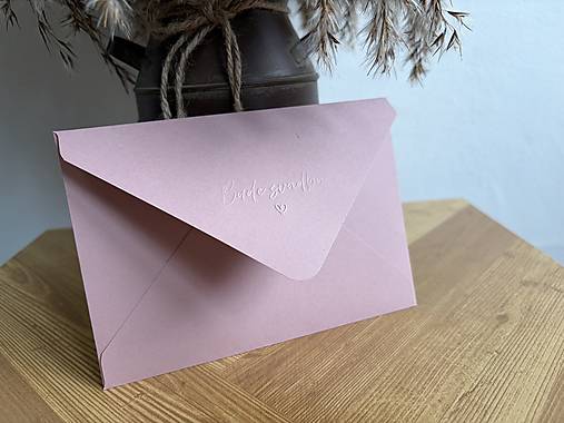 Matná obálka Old Rose s embosovaním