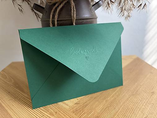 Matná obálka Cactus Green s embosovaním