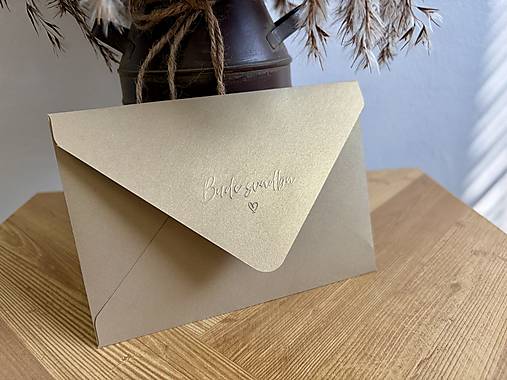 Metalická obálka Pearl Gold s embosovaním