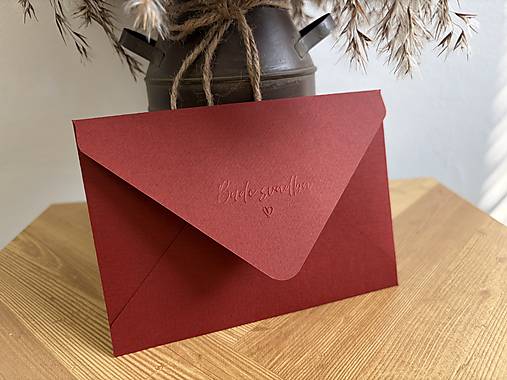 Matná obálka Paprika s embosovaním