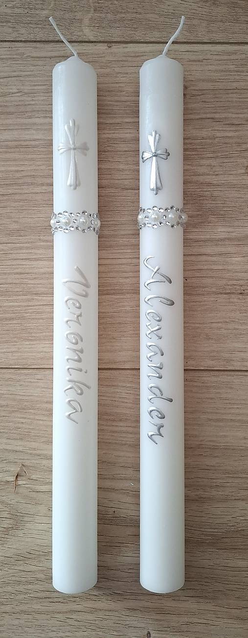 Sviečky - Sviečky na krst/prvé sväté prijímanie 30 cm - 18230588_