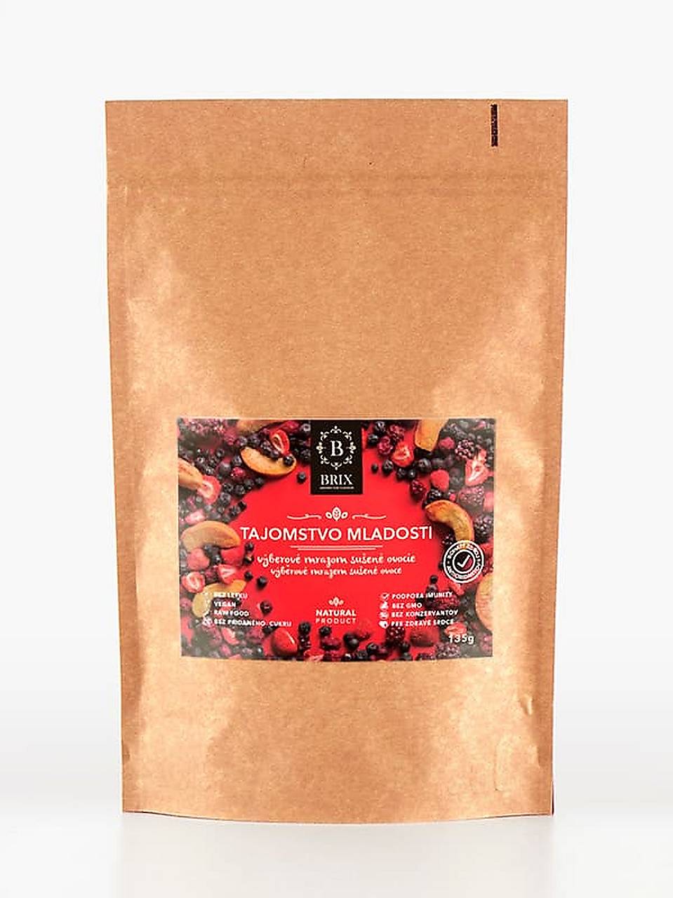 Tajomstvo mladosti - 5 druhov mrazom sušeného ovocia + arónia (135 g)