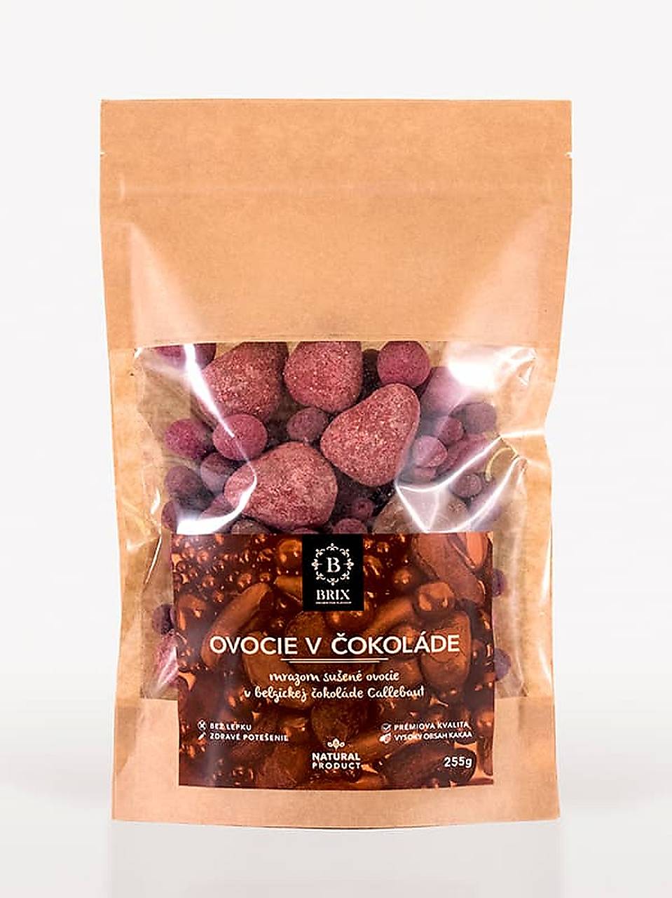 Mrazom sušené ovocie v mliečnej a horkej čokoláde (255 g)