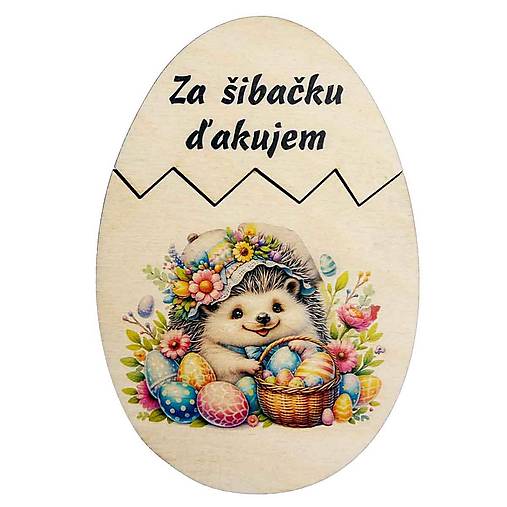 Dekorácie - Drevené veľkonočné vajíčko na peniaze – darček pre šibačov a kúpačov - 18231249_