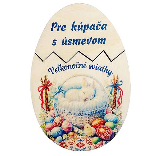Dekorácie - Drevené veľkonočné vajíčko na peniaze – darček pre šibačov a kúpačov (Vzor 3) - 18231262_