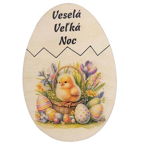 Dekorácie - Drevené veľkonočné vajíčko na peniaze – darček pre šibačov a kúpačov (Vzor 5) - 18231267_