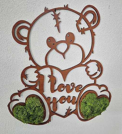 Dekorácie - macík - závesná dekorácia na stenu - 18231037_