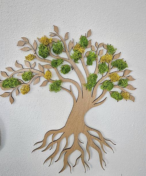 Dekorácie - strom s machom - 18231063_