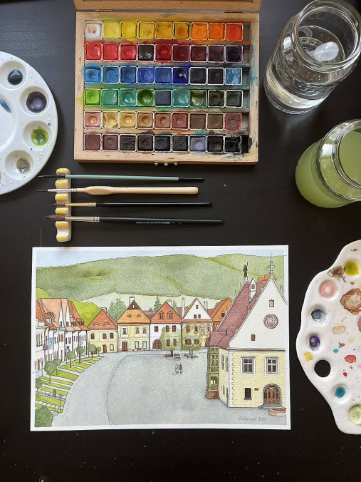 Zákazka - akvarelový obraz na želanie