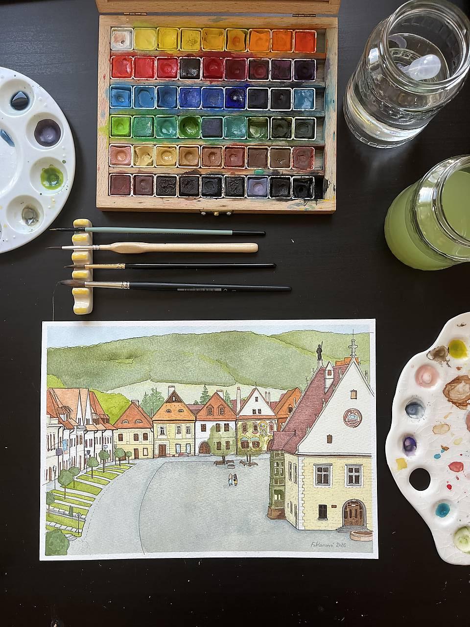 Zákazka - akvarelový obraz na želanie