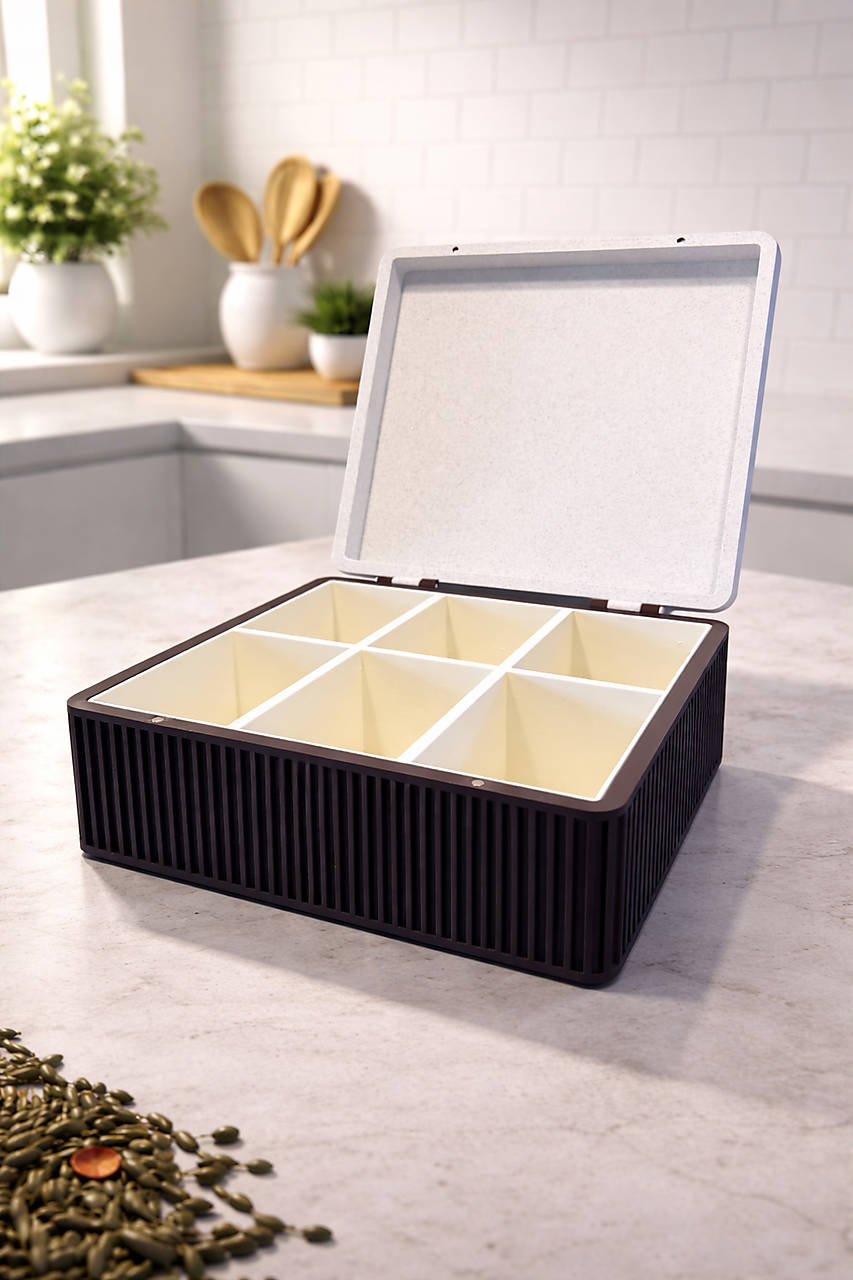 Moderný box na čaje – štýlová organizácia do každej kuchyne