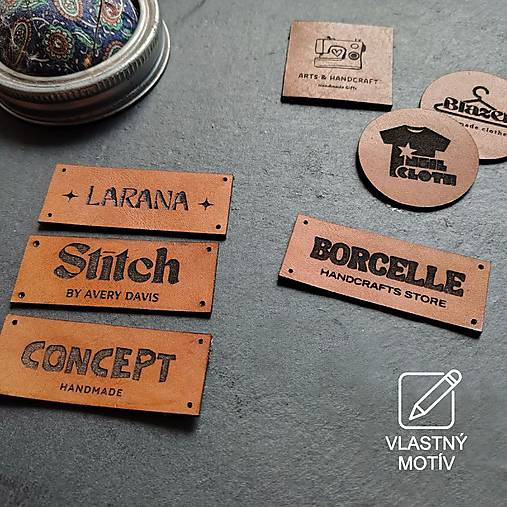 Materiál ručne robený - Kožené štítky na mieru - 18230419_