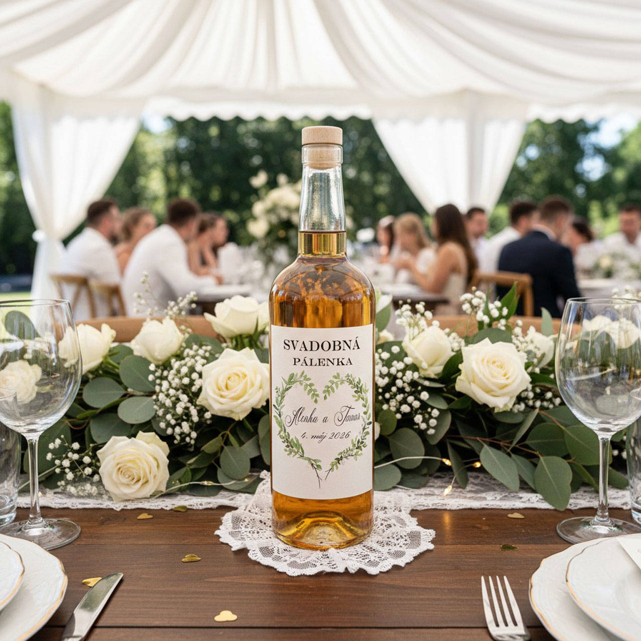 Etiketa na Svadobnú pálenku