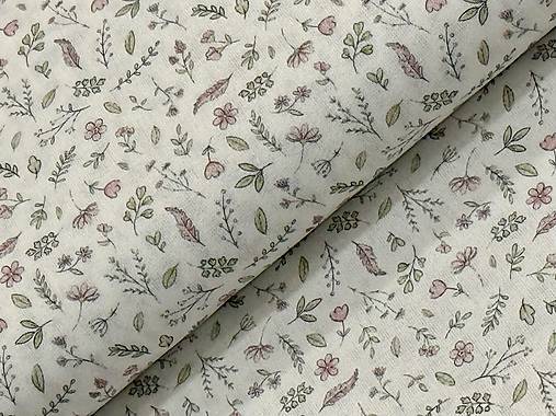 100% BAVLNA / JEMNY VZOR NA BIELEJ