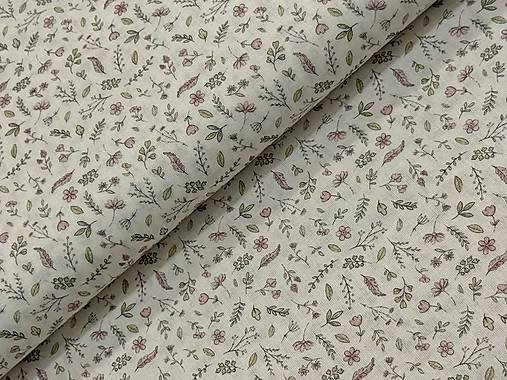 100% BAVLNA / JEMNY VZOR NA BIELEJ