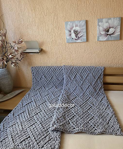 Jemnučká a ľahká deka z priadze alize puffy -  šedá/sivá