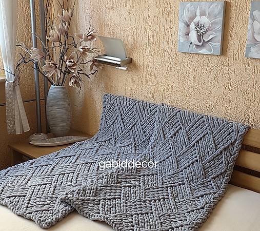 Jemnučká a ľahká deka z priadze alize puffy -  šedá/sivá