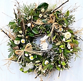 Dekorácie - Prírodný jarný  veniec - 18236353_