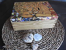 Úložné priestory & Organizácia - Krabička na čaj, šperkovnice-G.Klimt Strom života - 18234958_