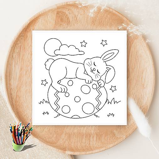 Veľkonočná pohľadnica – vymaľuj si jarné prianie