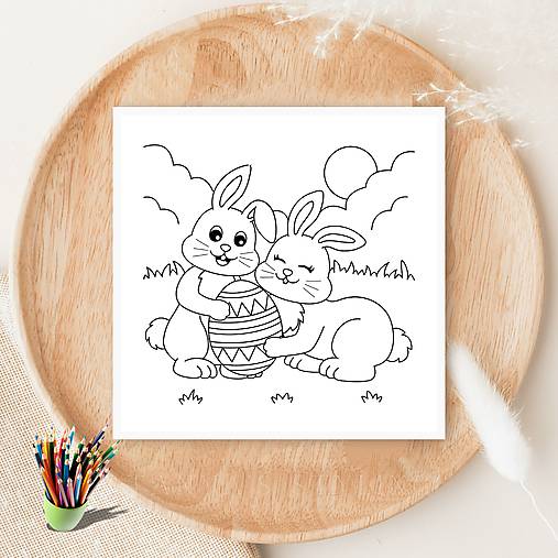 Veľkonočná pohľadnica – vymaľuj si jarné prianie