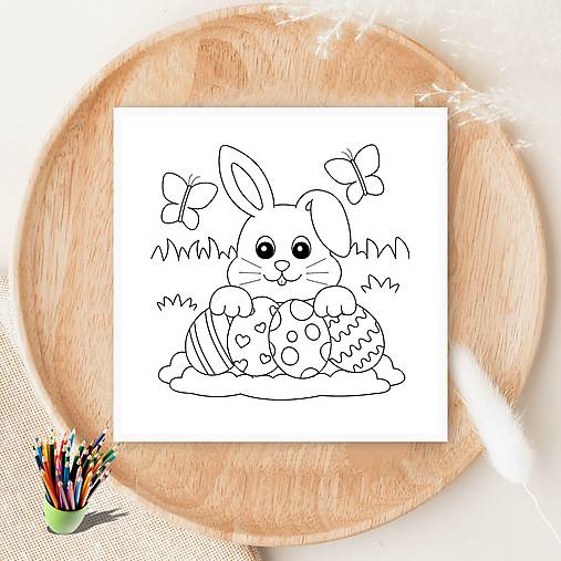 Veľkonočná pohľadnica – vymaľuj si jarné prianie