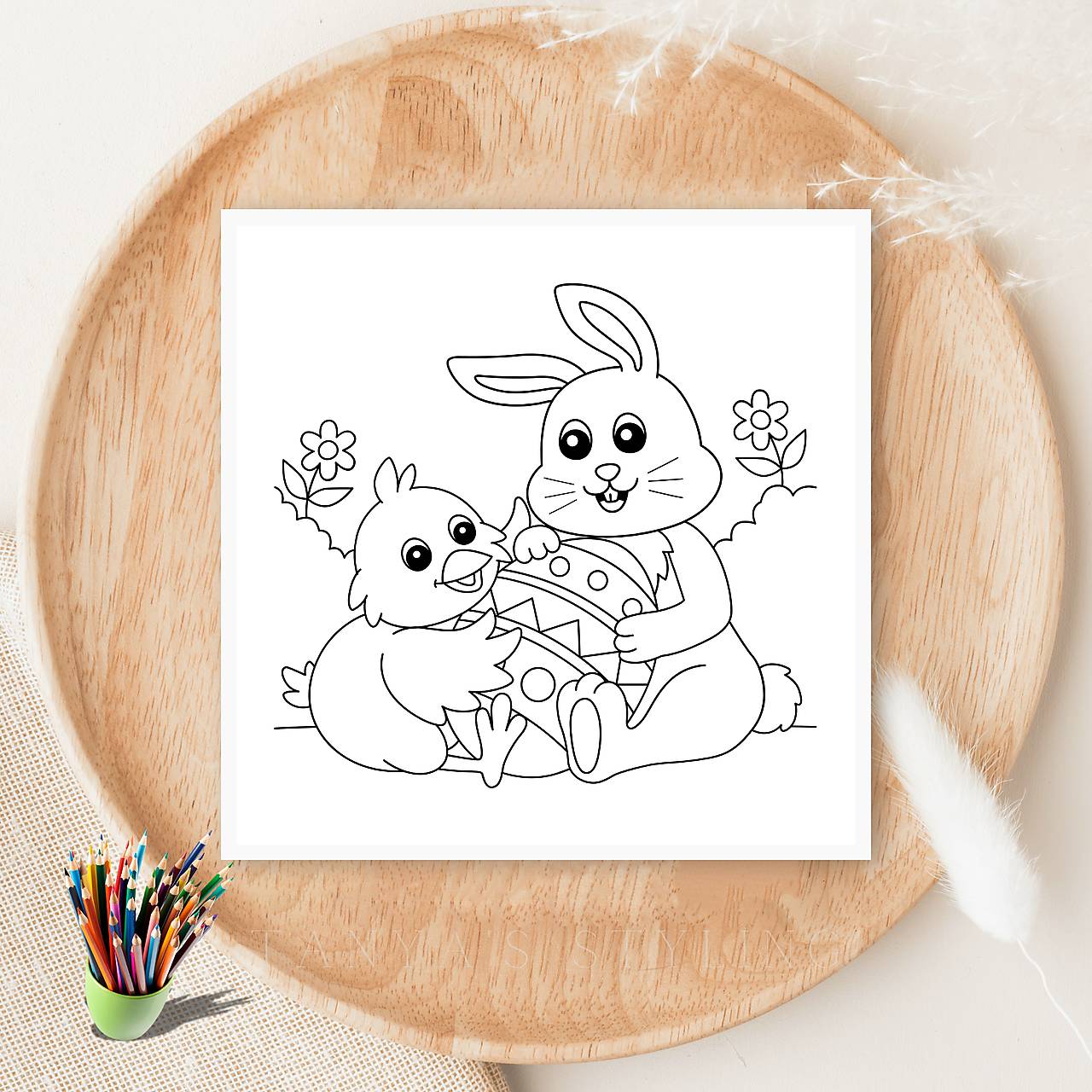 Veľkonočná pohľadnica – vymaľuj si jarné prianie