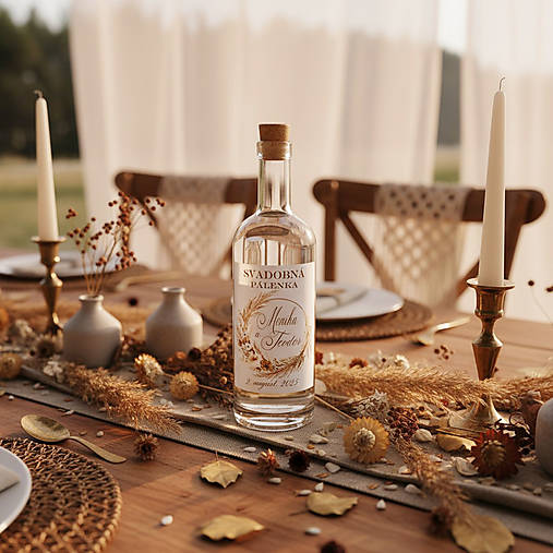 Etikety na flaše boho