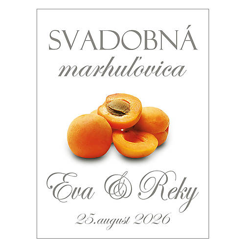 Etikety na marhuľovicu