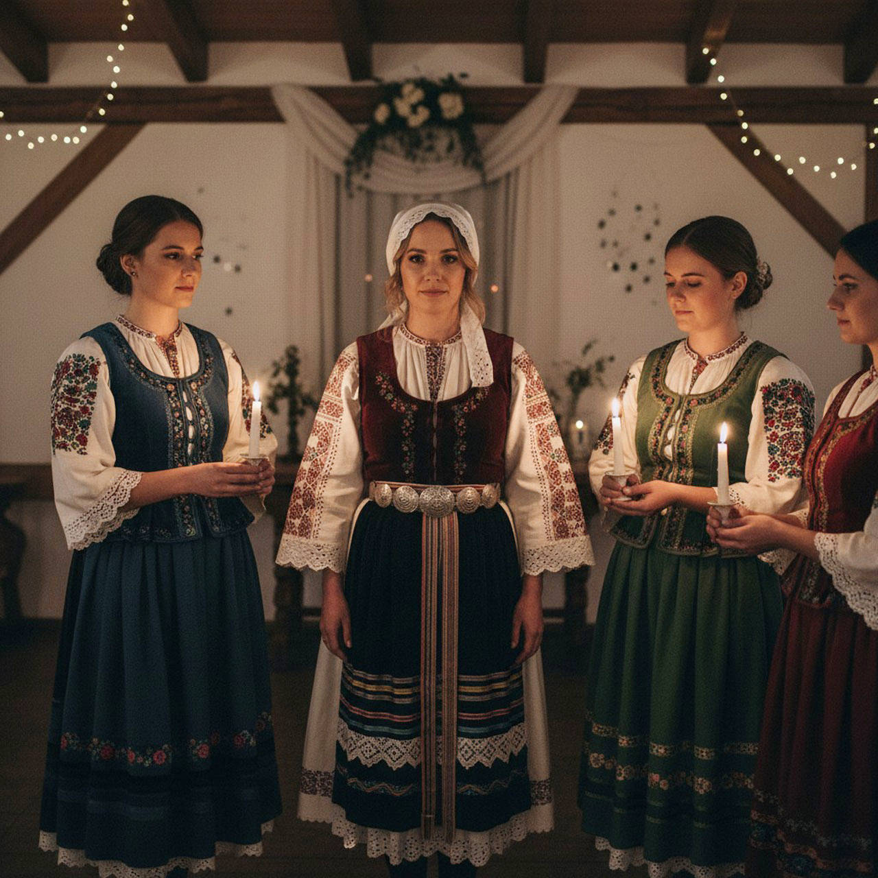 Saténová šatka na čepčenie