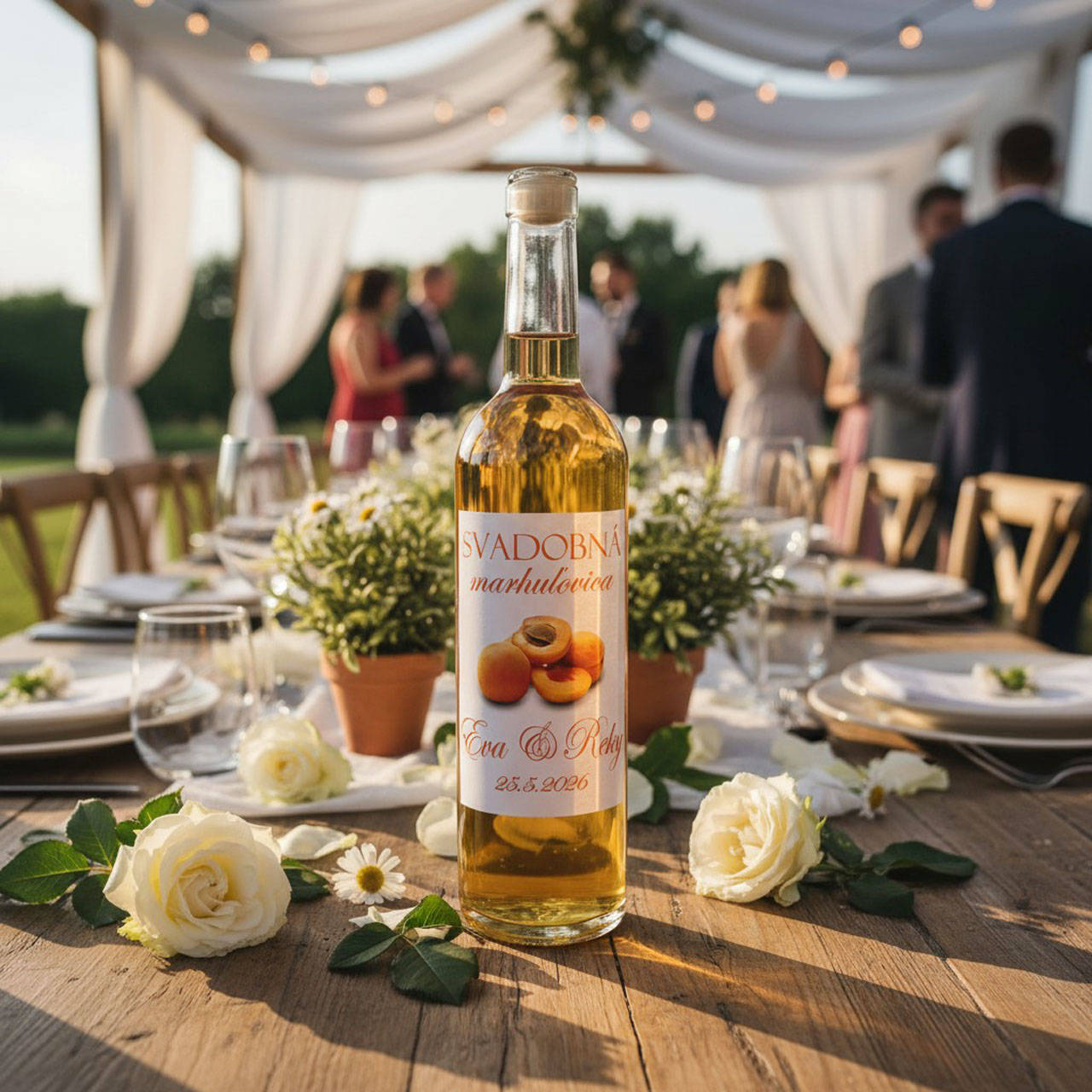 Etikety na marhuľovicu