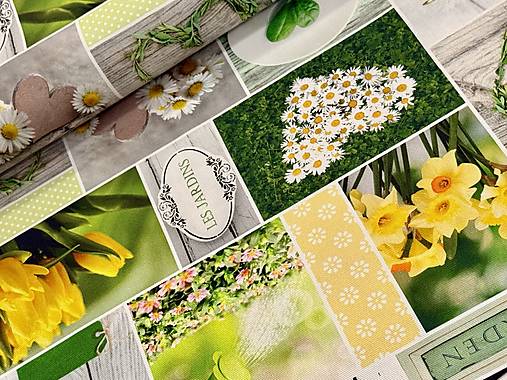 100% BAVLNA DEKOR / TULIPÁNY/ NARCIS