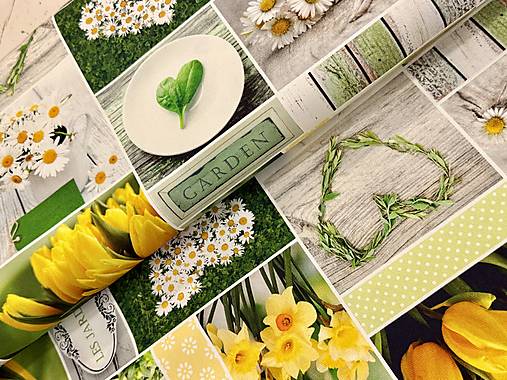 100% BAVLNA DEKOR / TULIPÁNY/ NARCIS