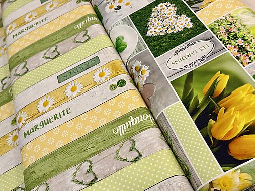 100% BAVLNA DEKOR / TULIPÁNY/ NARCIS