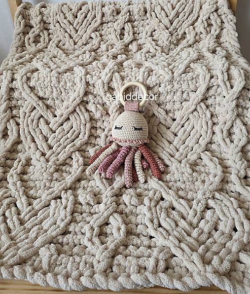 Deka z vlny alize puffy detská, do kočíka, do postieľky (Detská deka, rozmery cca (80 x 90) cm)