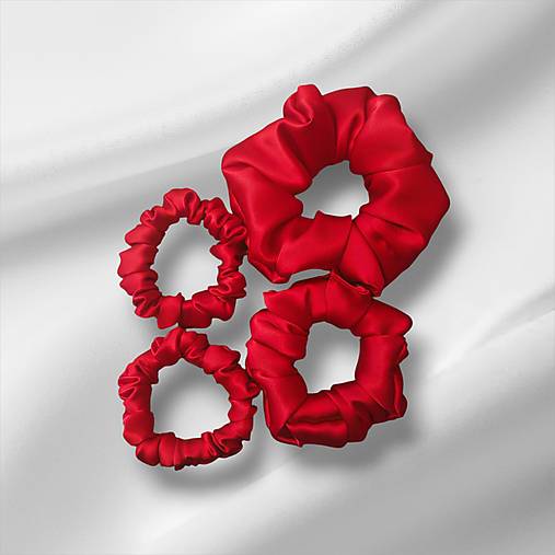 4-dielna sada gumičiek z pravého hodvábu SilkByAG