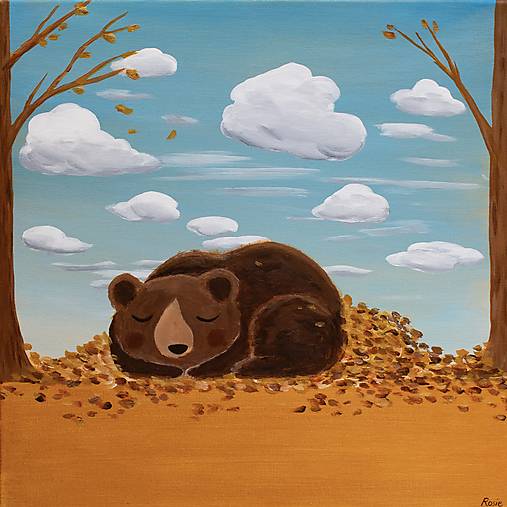 Na zlatom lístí, Giclée art print 30x36