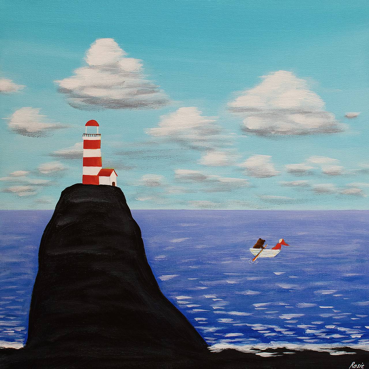 Do bezpečia, Giclée art print 30x36