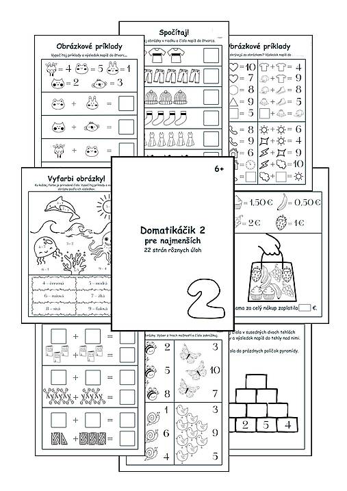 Hračky - Domatikáčik 2 obsahuje 22 strán matematických a logických úloh - 18235013_