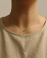 Náhrdelníky - Jemná retiazka s prírodným kameňom olivín - 18234931_