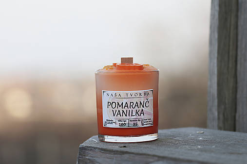 Sviečky - Sójová sviečka - POMARANČ, VANILKA - 18236101_
