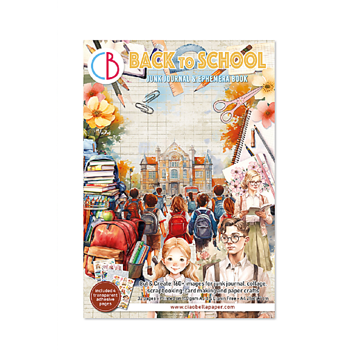 Papier - Junk journal zošit Back to School - 18237054_