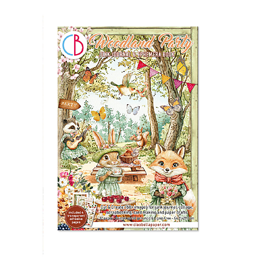 Papier - Junk journal zošit Woodland Party - 18237083_
